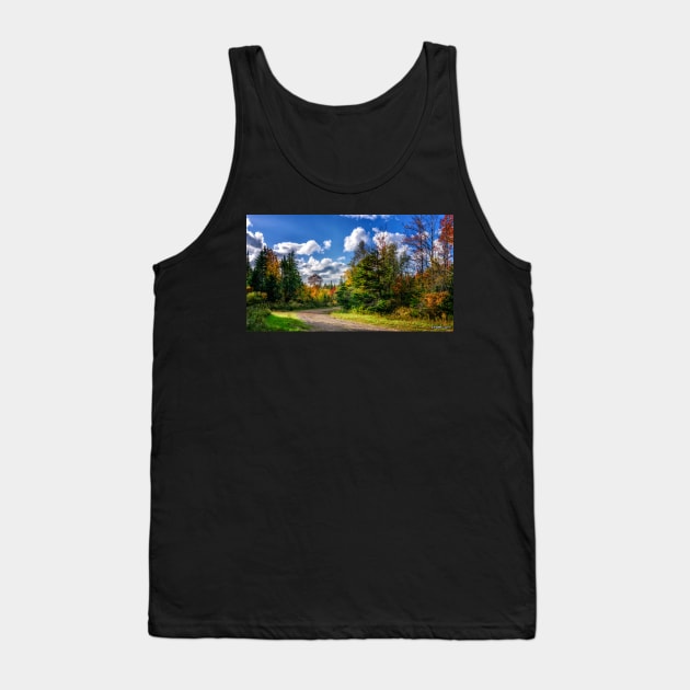 Dirt Road on a Sunny Autumn Day Tank Top by kenmo